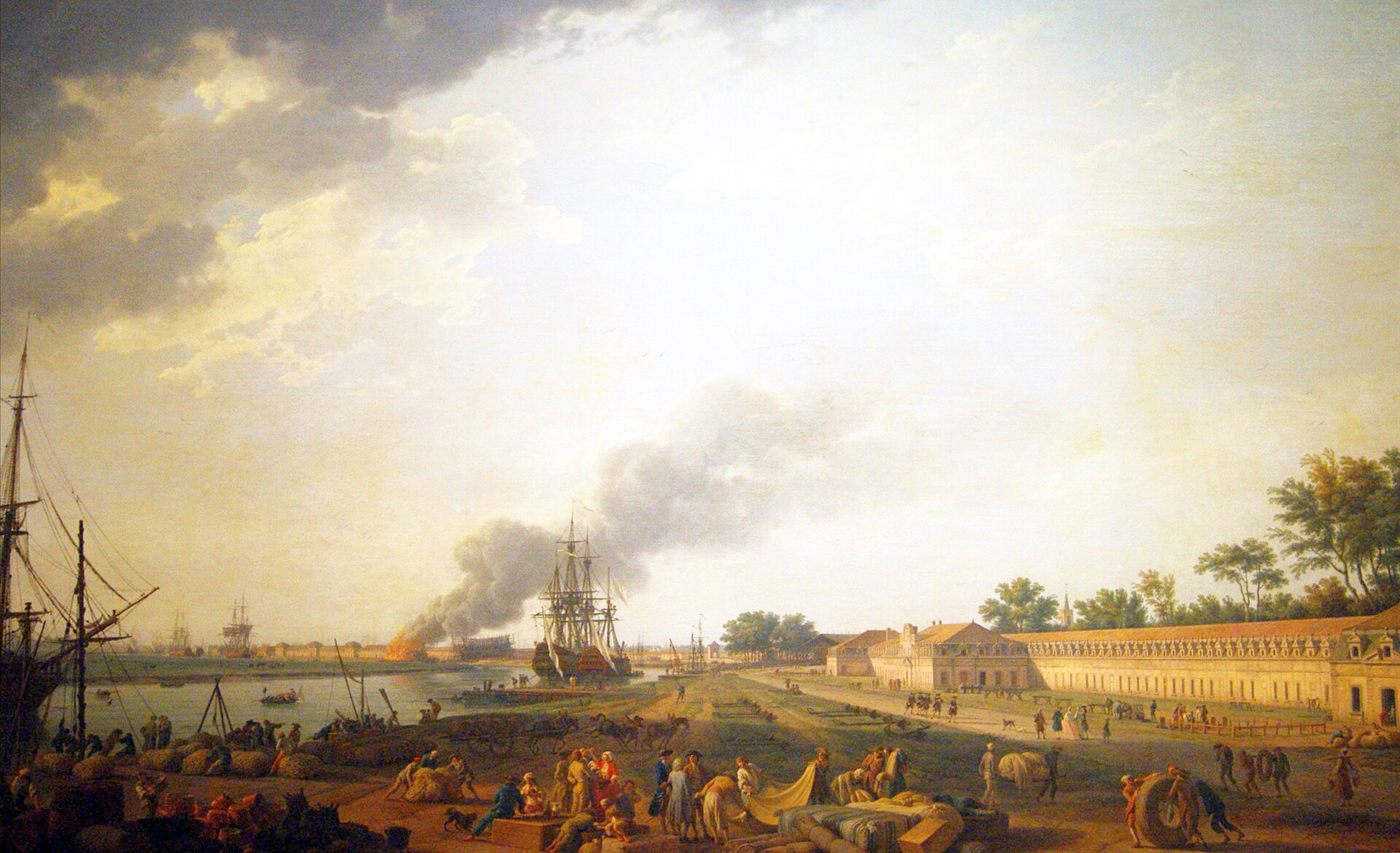 Vue du port de Rochefort, par Claude Joseph Vernet (1762)
